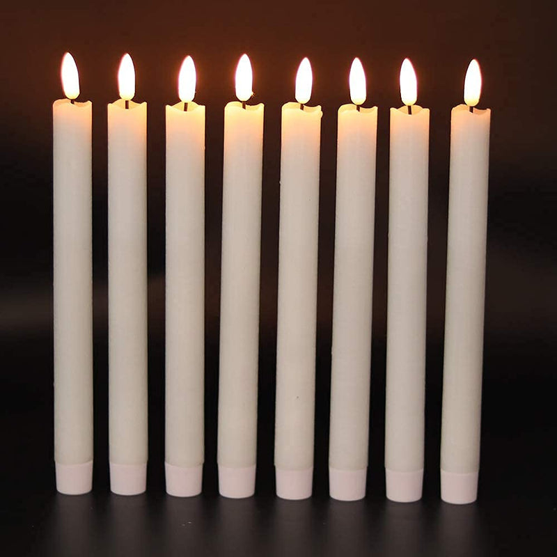 GenSwin Halloween Black Taper Flameless Candles