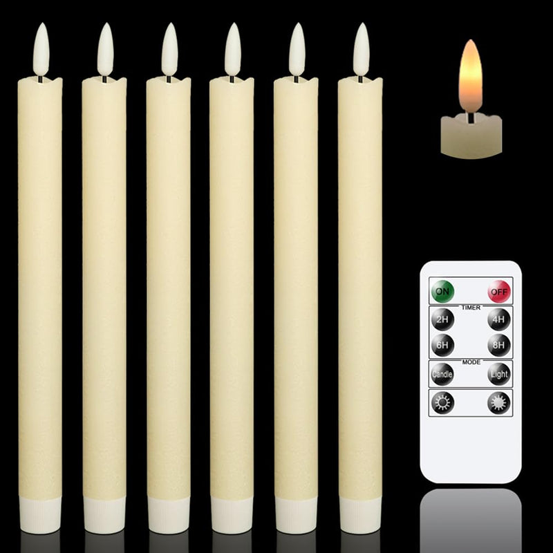 GenSwin Halloween Black Taper Flameless Candles