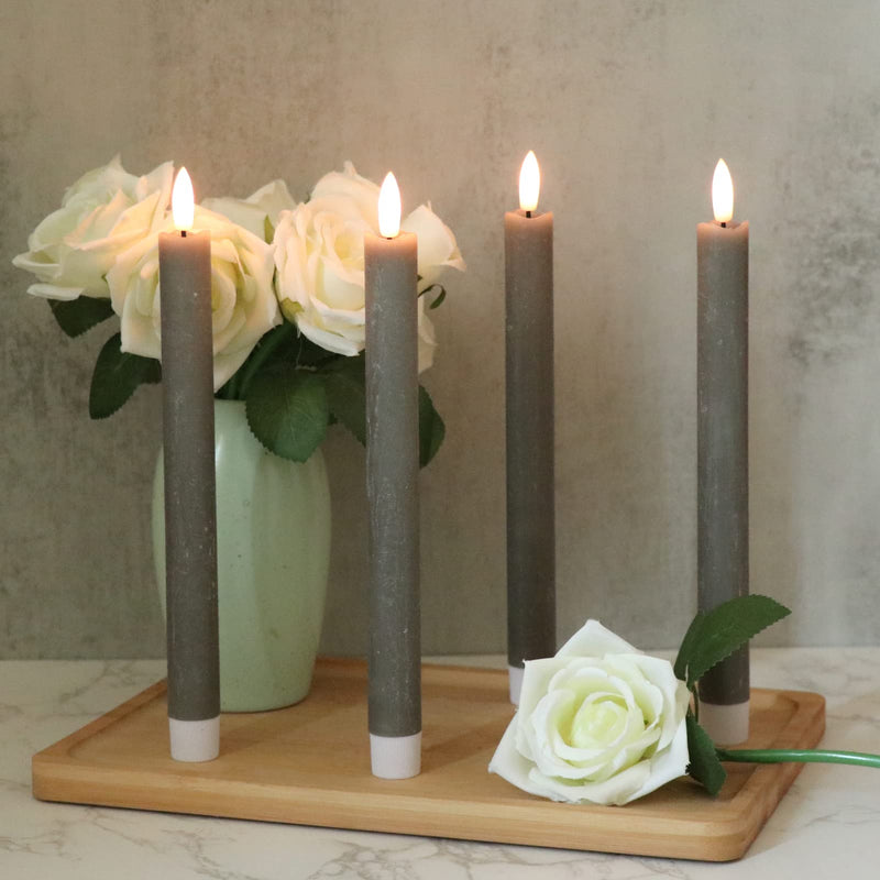 GenSwin Halloween Black Taper Flameless Candles