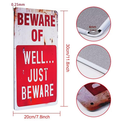 Retro Halloween Metal Sign – No Trespassing, We're Tired of Hiding the Bodies