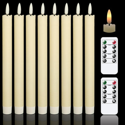 GenSwin Halloween Black Taper Flameless Candles