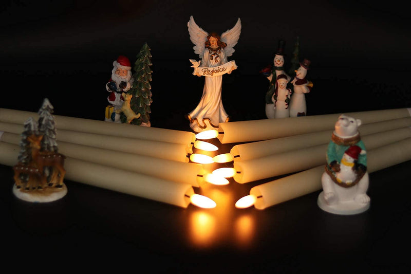 GenSwin Halloween Black Taper Flameless Candles
