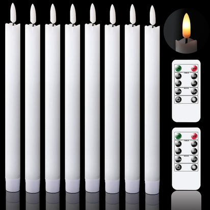 GenSwin Halloween Black Taper Flameless Candles