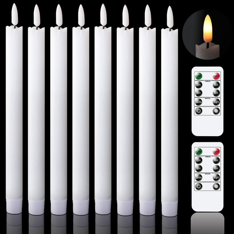 GenSwin Halloween Black Taper Flameless Candles