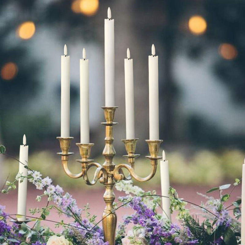 GenSwin Halloween Black Taper Flameless Candles