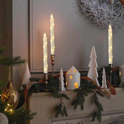 GenSwin Halloween Black Taper Flameless Candles
