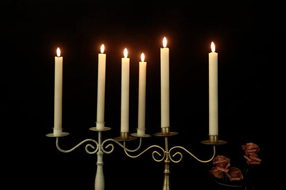 GenSwin Halloween Black Taper Flameless Candles
