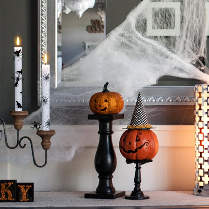 GenSwin Halloween Black Taper Flameless Candles