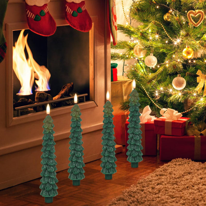GenSwin Halloween Black Taper Flameless Candles