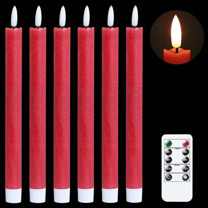 GenSwin Halloween Black Taper Flameless Candles