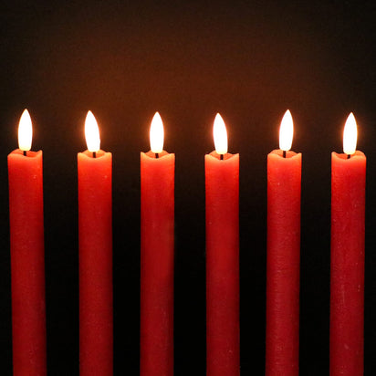 GenSwin Halloween Black Taper Flameless Candles