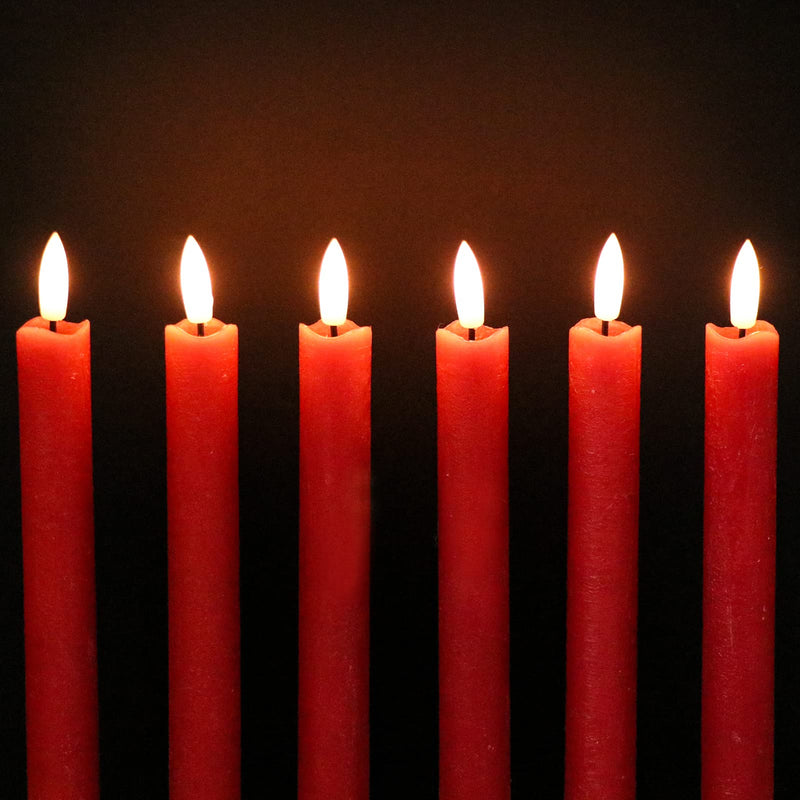 GenSwin Halloween Black Taper Flameless Candles