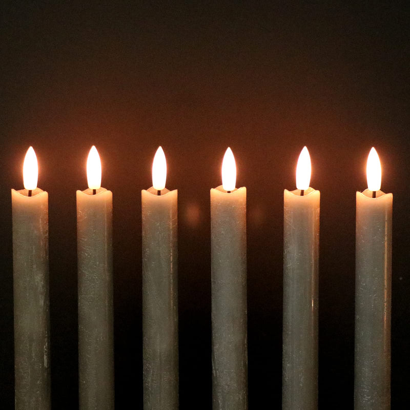 GenSwin Halloween Black Taper Flameless Candles