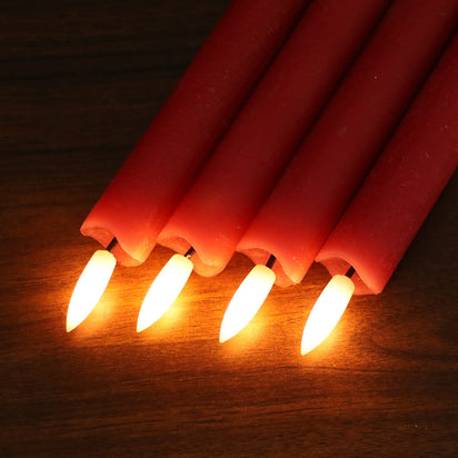 GenSwin Halloween Black Taper Flameless Candles