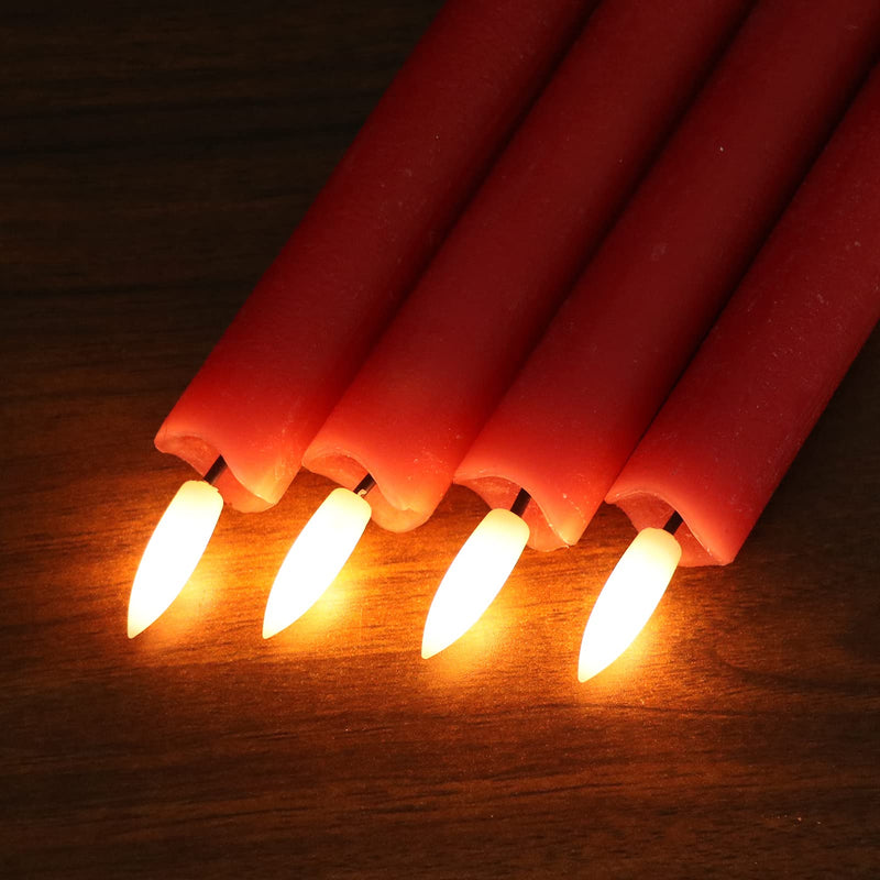 GenSwin Halloween Black Taper Flameless Candles