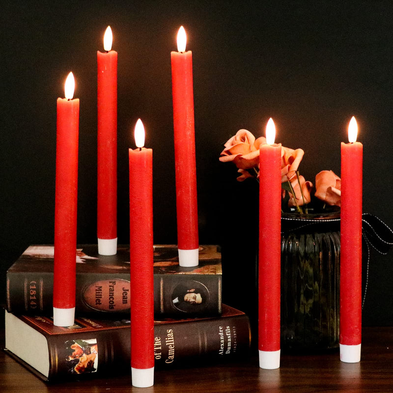 GenSwin Halloween Black Taper Flameless Candles