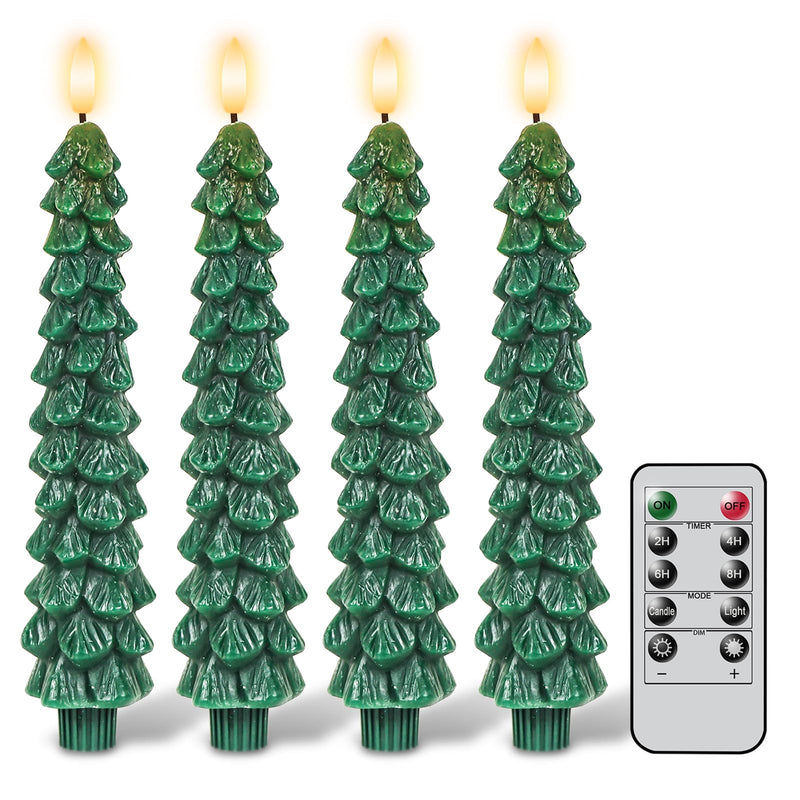GenSwin Halloween Black Taper Flameless Candles