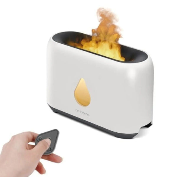 White humidifier with flames coming out