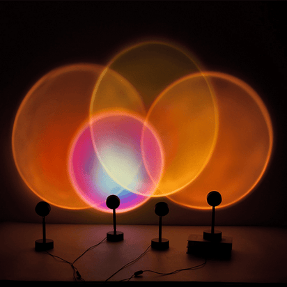 Order Top Grade Wireless Sunset 360 Degree Rotation Rainbow Projection Lamp